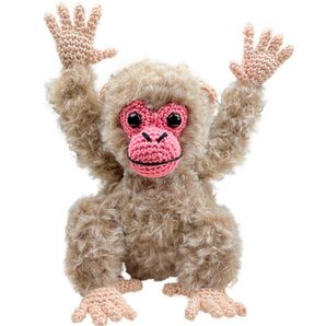 Amigurumi Pattern Japanese Macaque Levi cheering