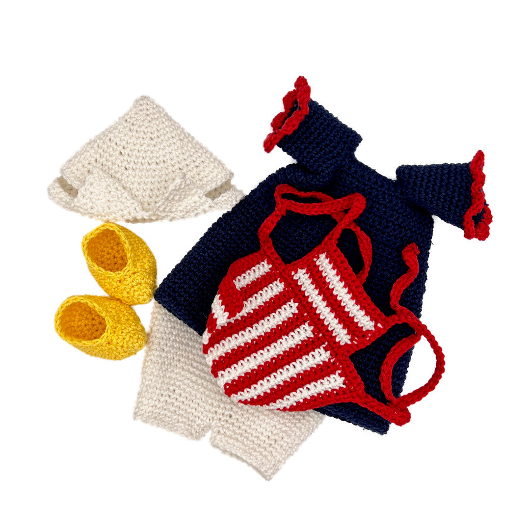 Crochet pattern Farmer's Wife Sunday Clothing Set