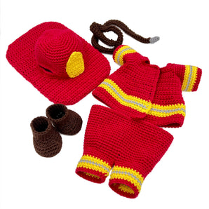 Crochet pattern Fireman Mouse Clothing Set