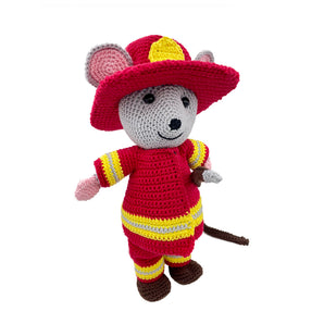Crochet Kit Fireman Mouse