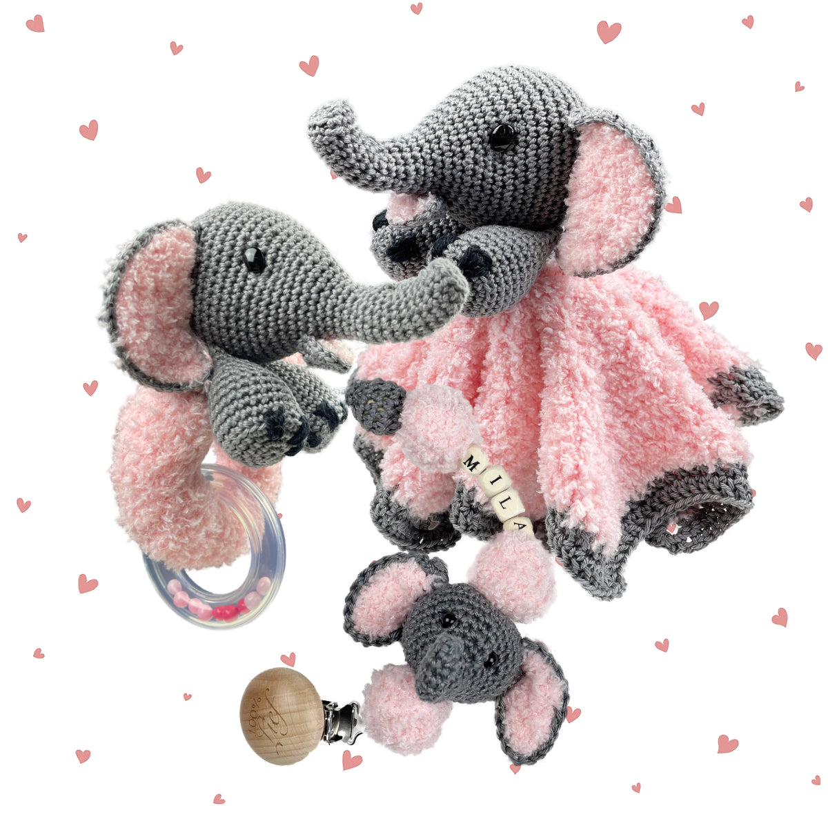 Crochet Pattern Babyset Elephant