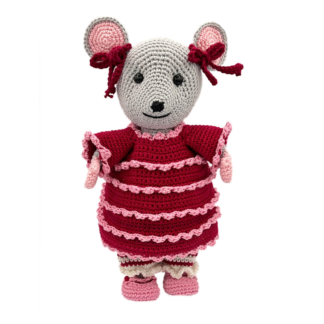 Crochet pattern Party Dress Mouse Fully Dressed
