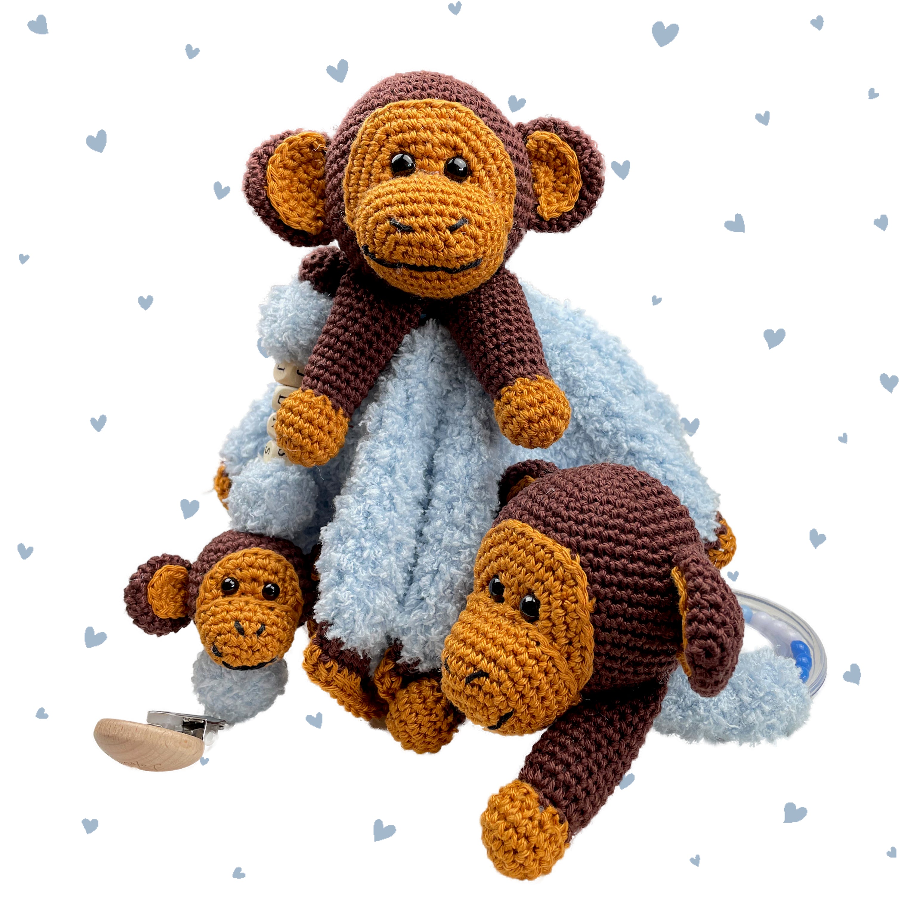 Crochet Pattern Babyset Monkey