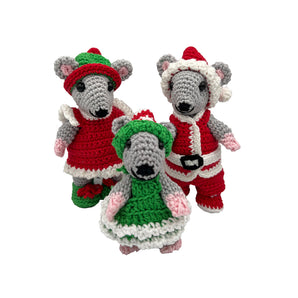 Crochet Pattern Christmas Clothing Mouse Dollhouse