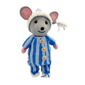Crochet pattern Pyjama Mouse Fully Dressed