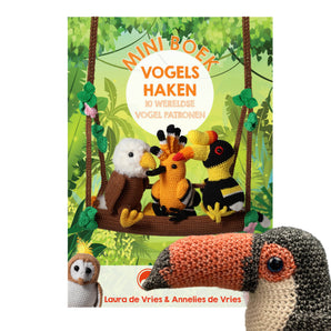 Mini Boek Vogels Haken  (Incl. gratis digitaal toekan patroon)