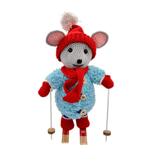 Crochet pattern Ski Mouse Fully Dressed